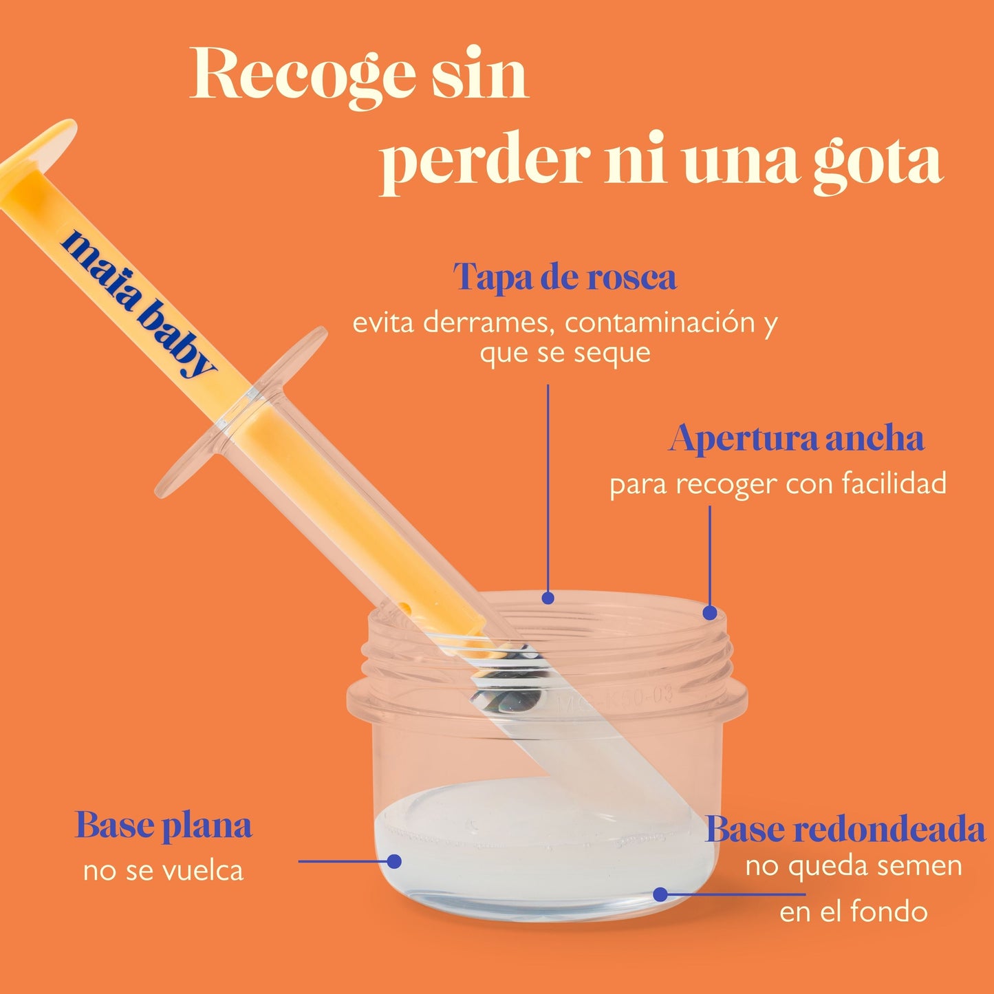 Aplicador Maia Baby diseñado para una inseminación cómoda y precisa