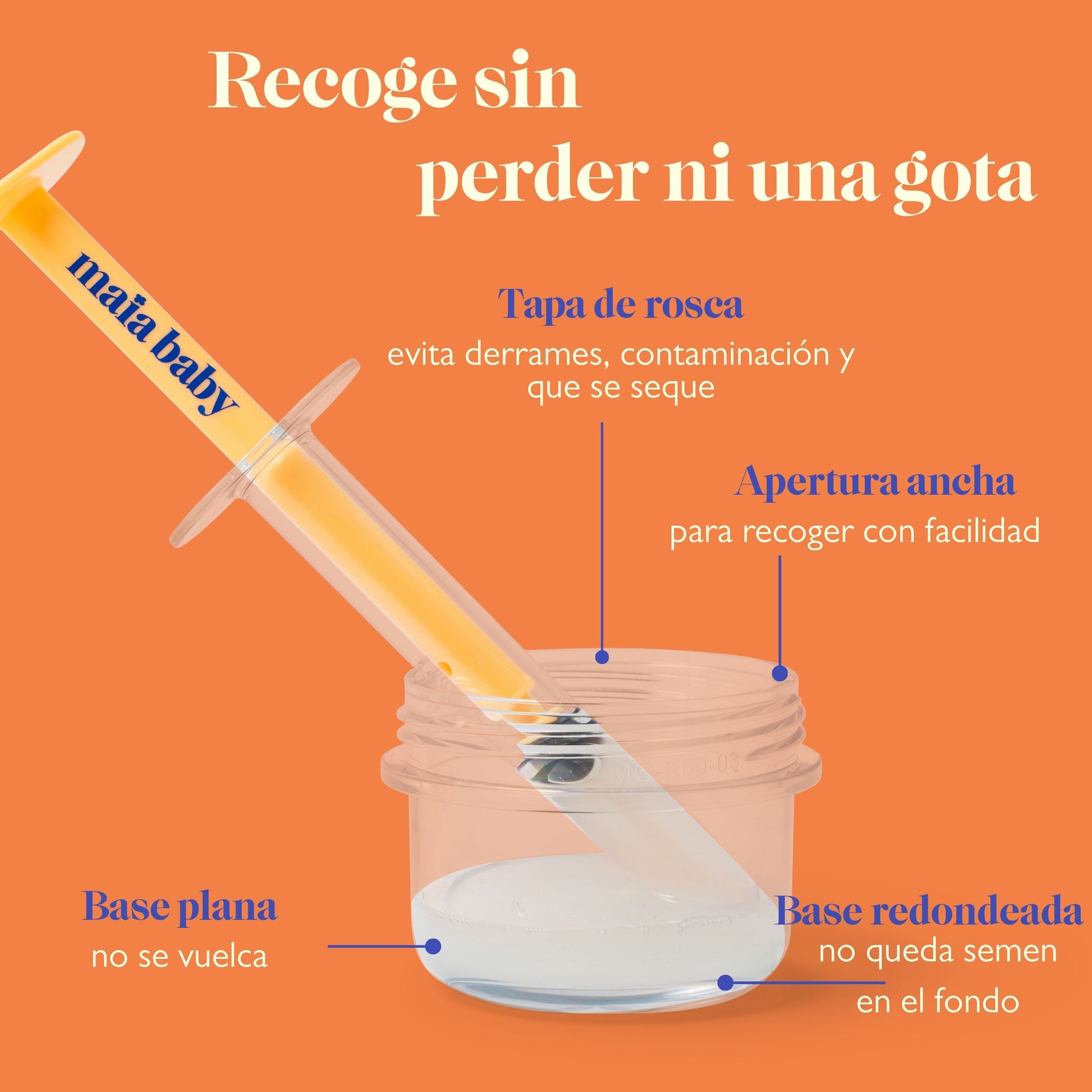 Aplicador Maia Baby diseñado para una inseminación cómoda y precisa